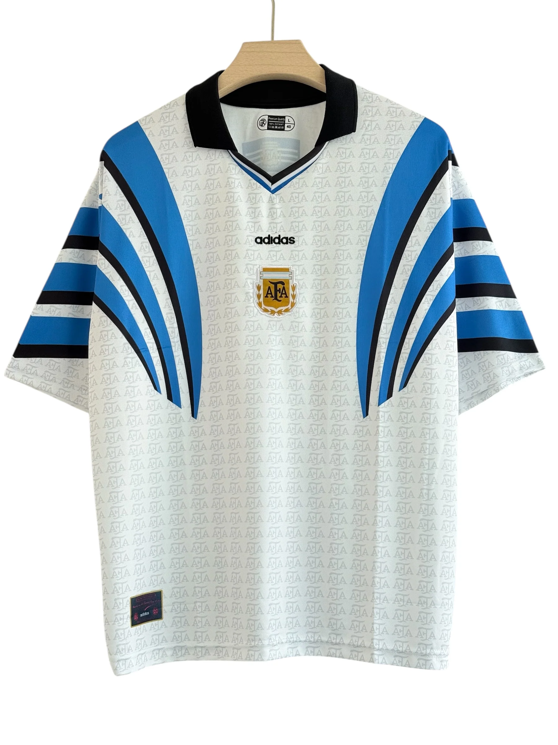 Argentina 1997 Third Shirt Five Sleeve with collar and embroidery