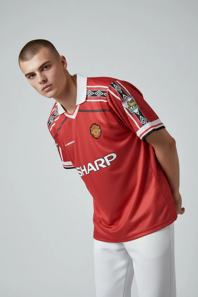 Beckham-07 manchester United 1998/99 Embroidery - Image 4