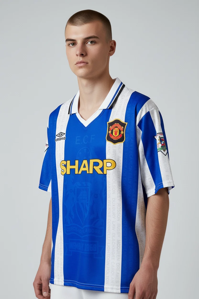 Beckham-24 Manchester United 1994/96 Five sleeve - Image 3