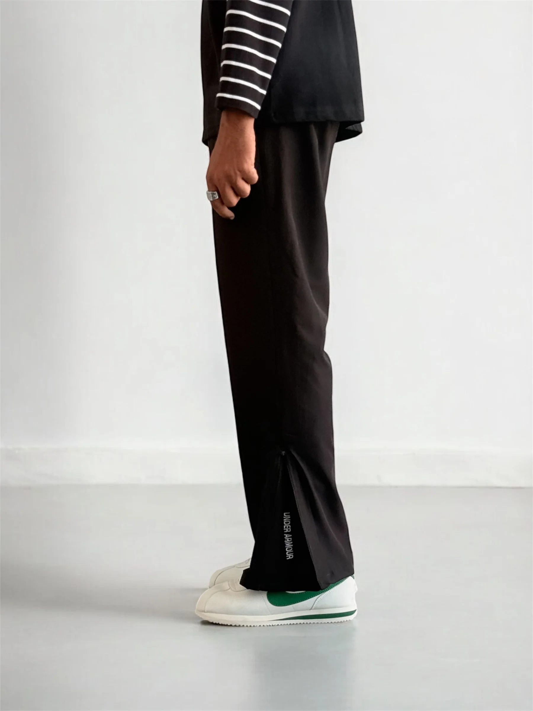 Premium Boot-Cut Track Pants Embroidered logo with side zip - Image 4