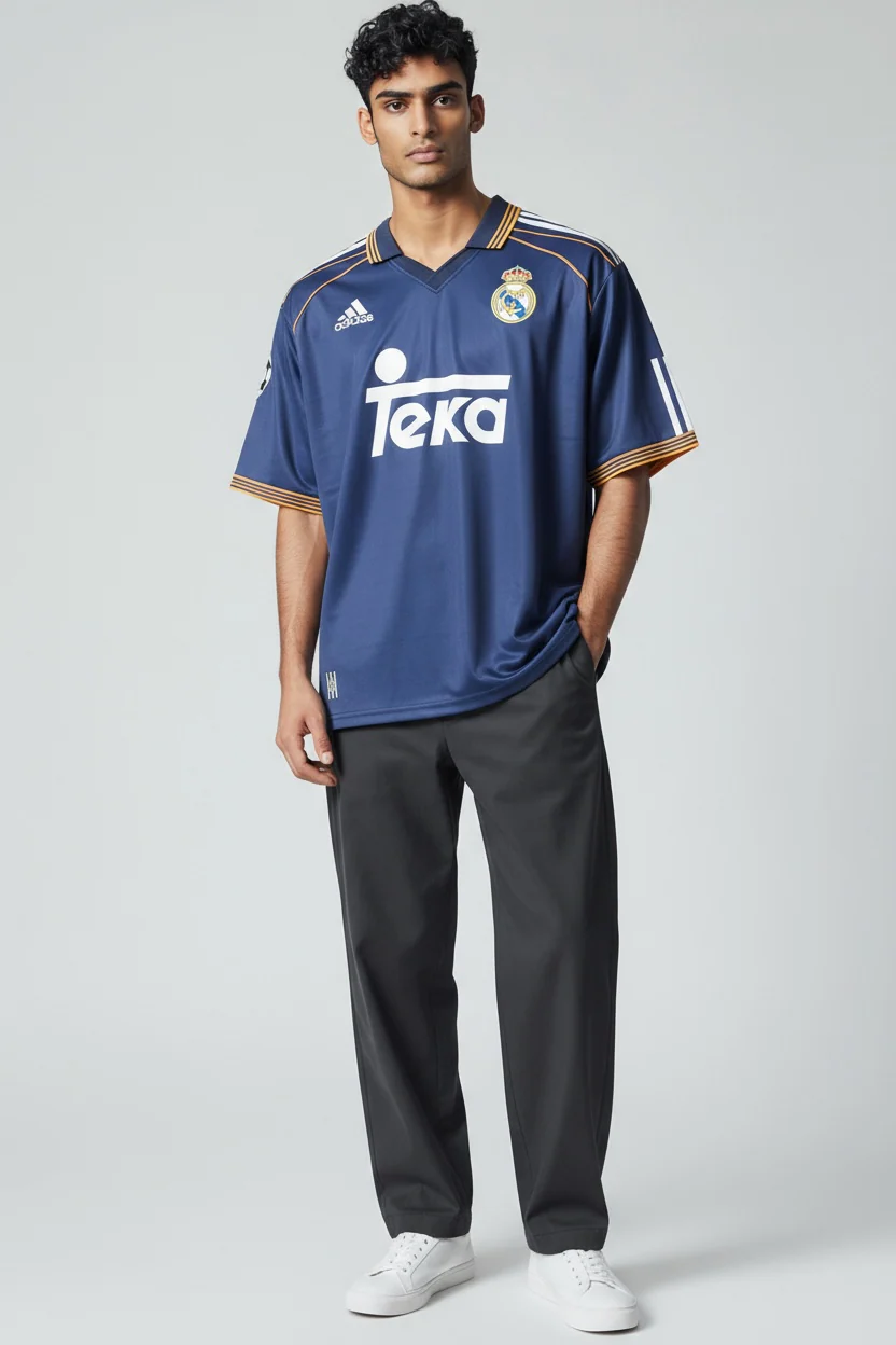 Raul-7 Real Madrid 1998/99 Third kit Five sleeve with Collar - Image 3