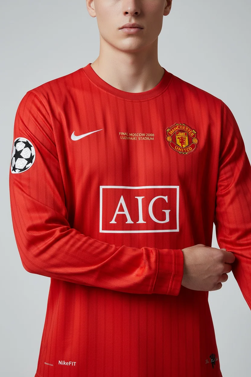 Ronaldo-07 Manchester United 2007/08 Full sleeve - Image 3