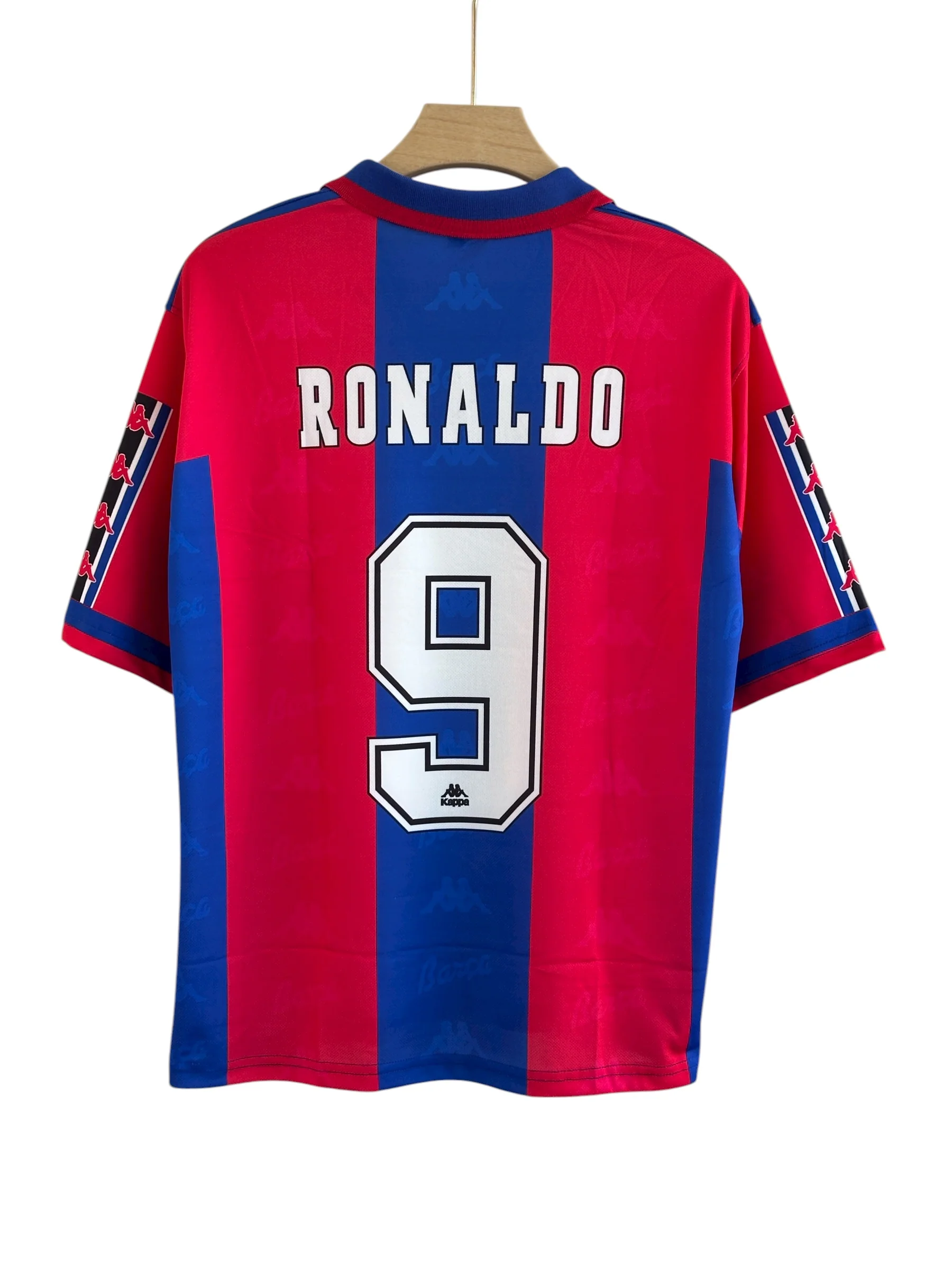 Ronaldo-09 Barcelona 1995/97 Home Five sleeve with Collar - Image 2