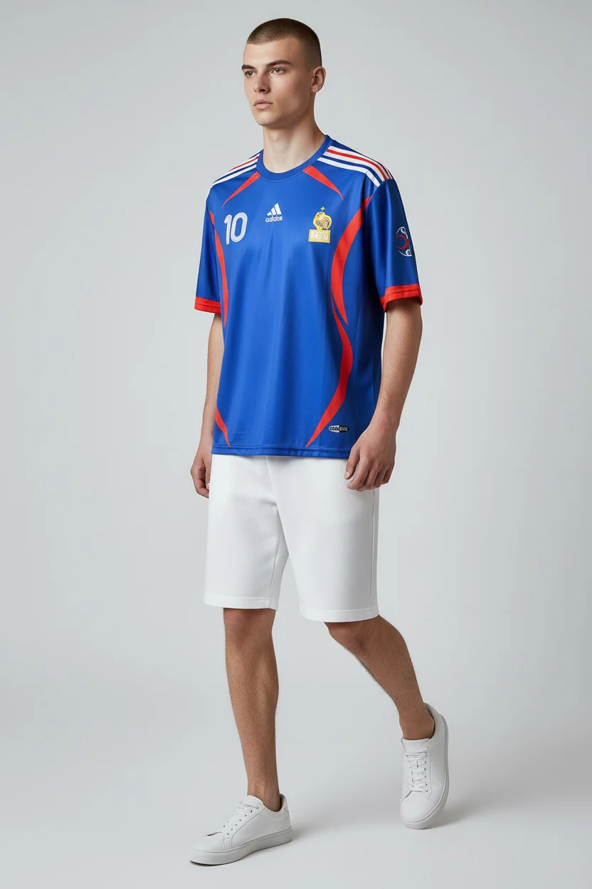 Zidane-10 France five sleeve with embroidery retro - Image 3