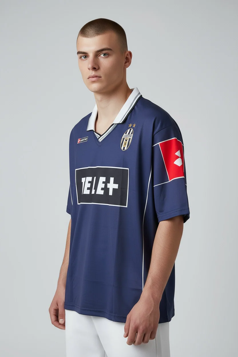 Zidane-21 Juventus-2000/01 Five sleeve with Collar - Image 3
